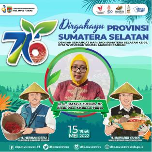 Dirgahayu Provinsi Sumatera Selatan ke-76